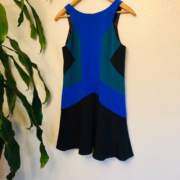JAYGODFREY 80’s Style Color Block Silk Dress - Picture 6 of 8
